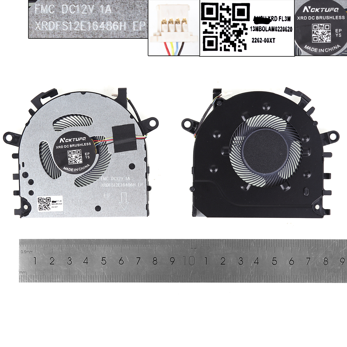 Picture of New Replacement CPU Cooling Fan For LENOVO PRO 16 YOGA 16s 12V 2021 2022 （GPU,High copy） N/A Layout